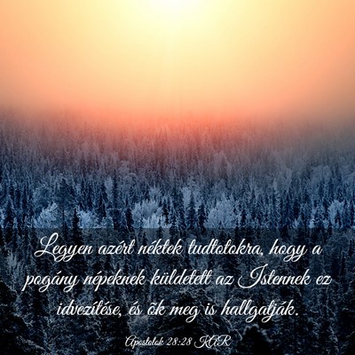 Picture 03 - Apostolok 28:28 KAR - Legyen azért néktek tudtotokra, hogy a pogány - Bible Verse Picture