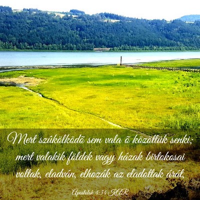 Picture 03 - Apostolok 4:34 KAR - Mert szûkölködõ sem vala õ közöttük - Bible Verse Picture