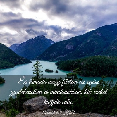 Picture 03 - Apostolok 5:11 KAR - És támada nagy félelem az egész - Bible Verse Picture