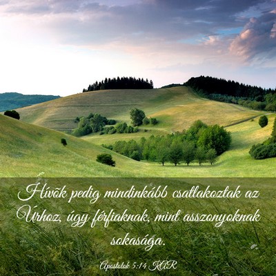 Picture 03 - Apostolok 5:14 KAR - Hívõk pedig mindinkább csatlakoztak az Úrhoz, - Bible Verse Picture