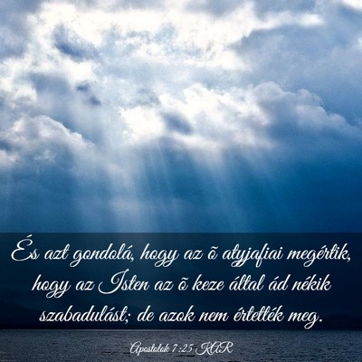 Picture 03 - Apostolok 7:25 KAR - És azt gondolá, hogy az õ atyjafiai megértik, - Bible Verse Picture