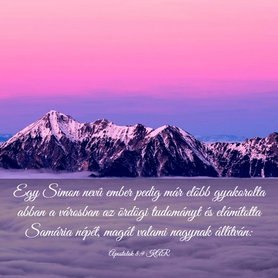 Picture 03 - Apostolok 8:9 KAR - Egy Simon nevû ember pedig már elõbb - Bible Verse Picture