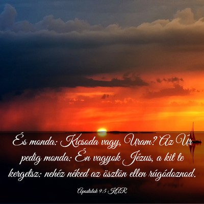 Picture 03 - Apostolok 9:5 KAR - És monda: Kicsoda vagy, Uram? Az Úr pedig - Bible Verse Picture