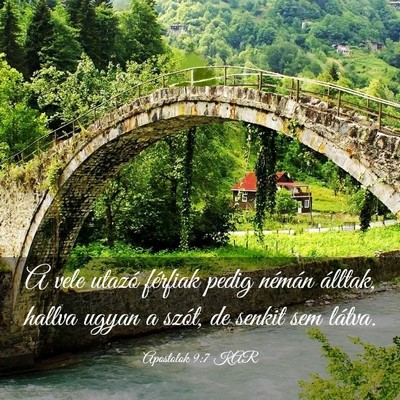 Picture 03 - Apostolok 9:7 KAR - A vele utazó férfiak pedig némán álltak, - Bible Verse Picture