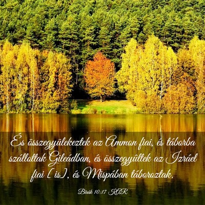 Picture 03 - Bírák 10:17 KAR - És összegyülekeztek az Ammon fiai, és - Bible Verse Picture