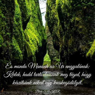 Picture 03 - Bírák 13:15 KAR - És monda Manoah az Úr angyalának: Kérlek, - Bible Verse Picture