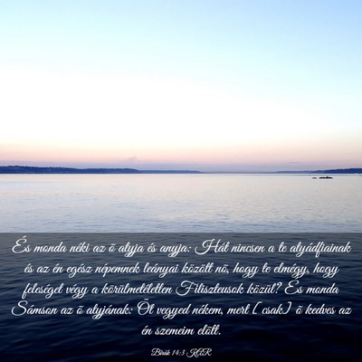Picture 03 - Bírák 14:3 KAR - És monda néki az õ atyja és anyja: Hát - Bible Verse Picture