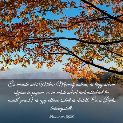 Picture 03 - Bírák 17:10 KAR - És monda néki Míka: Maradj nálam, és légy - Bible Verse Picture
