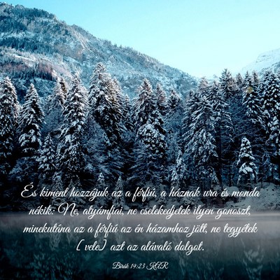 Picture 03 - Bírák 19:23 KAR - És kiment hozzájuk az a férfiú, a háznak ura - Bible Verse Picture