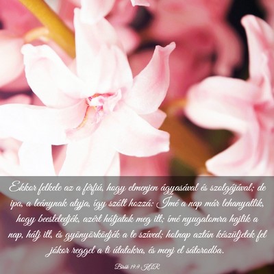 Picture 03 - Bírák 19:9 KAR - Ekkor felkele az a férfiú, hogy elmenjen - Bible Verse Picture