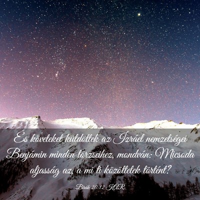 Picture 03 - Bírák 20:12 KAR - És követeket küldöttek az Izráel - Bible Verse Picture