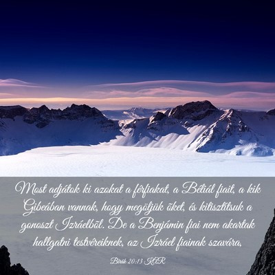 Picture 03 - Bírák 20:13 KAR - Most adjátok ki azokat a férfiakat, a Béliál - Bible Verse Picture