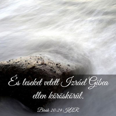 Picture 03 - Bírák 20:29 KAR - És leseket vetett Izráel Gibea ellen - Bible Verse Picture
