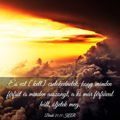 Picture 03 - Bírák 21:11 KAR - És ezt [kell] cselekednetek, hogy minden - Bible Verse Picture