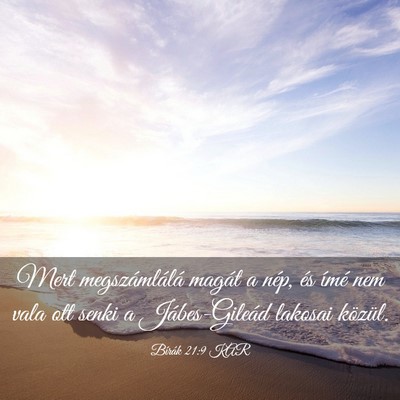 Picture 03 - Bírák 21:9 KAR - Mert megszámlálá magát a nép, és ímé nem - Bible Verse Picture