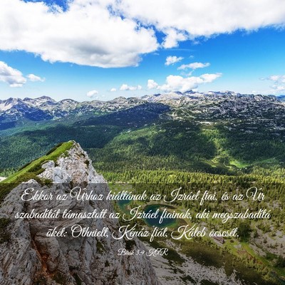 Picture 03 - Bírák 3:9 KAR - Ekkor az Úrhoz kiáltának az Izráel fiai, és - Bible Verse Picture