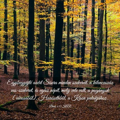 Picture 03 - Bírák 4:13 KAR - Egybegyûjté azért Sisera minden szekereit, a - Bible Verse Picture