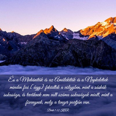 Picture 03 - Bírák 7:12 KAR - És a Midiániták és az Amálekiták és a - Bible Verse Picture