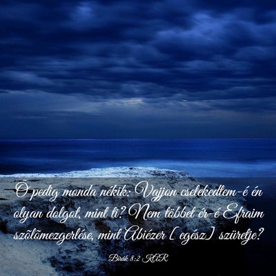 Picture 03 - Bírák 8:2 KAR - Õ pedig monda nékik: Vajjon cselekedtem-é én - Bible Verse Picture