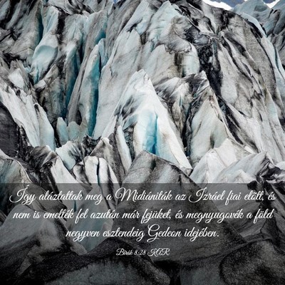Picture 03 - Bírák 8:28 KAR - Így aláztattak meg a Midiániták az Izráel - Bible Verse Picture