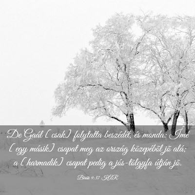 Picture 03 - Bírák 9:37 KAR - De Gaál [csak] folytatta beszédét, és monda: - Bible Verse Picture
