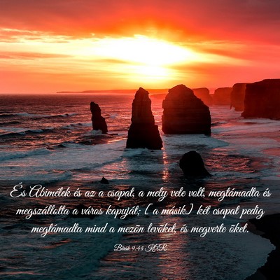 Picture 03 - Bírák 9:44 KAR - És Abimélek és az a csapat, a mely vele volt, - Bible Verse Picture
