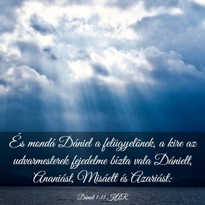 Picture 03 - Dániel 1:11 KAR - És mondá Dániel a felügyelõnek, a kire az - Bible Verse Picture