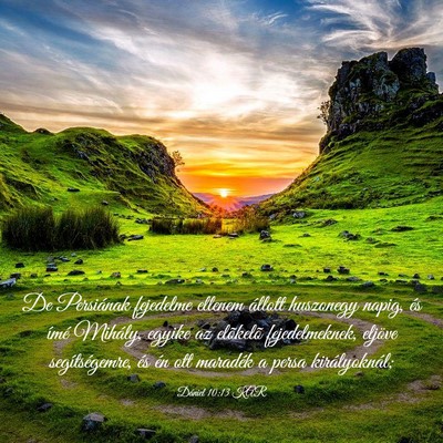 Picture 03 - Dániel 10:13 KAR - De Persiának fejedelme ellenem állott huszonegy - Bible Verse Picture