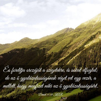 Picture 03 - Dániel 11:18 KAR - És fordítja orczáját a szigetekre, és sokat - Bible Verse Picture