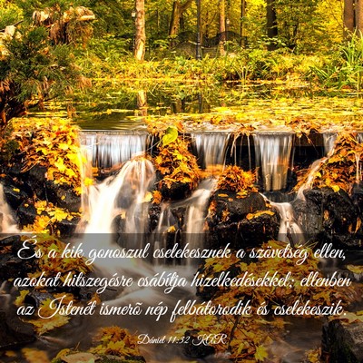 Picture 03 - Dániel 11:32 KAR - És a kik gonoszul cselekesznek a szövetség - Bible Verse Picture