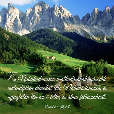 Picture 03 - Dániel 2:1 KAR - És Nabukodonozor uralkodásának második - Bible Verse Picture