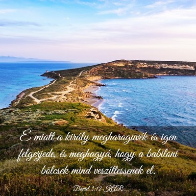 Picture 03 - Dániel 2:12 KAR - E miatt a király megharaguvék és igen - Bible Verse Picture