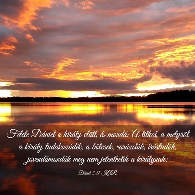 Picture 03 - Dániel 2:27 KAR - Felele Dániel a király elõtt, és mondá: A - Bible Verse Picture