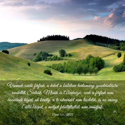 Picture 03 - Dániel 3:12 KAR - Vannak zsidó férfiak, a kiket a babiloni - Bible Verse Picture