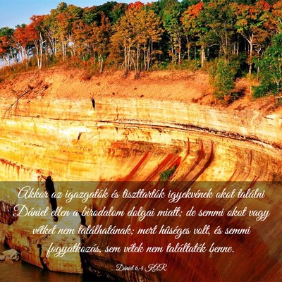 Picture 03 - Dániel 6:4 KAR - Akkor az igazgatók és tiszttartók igyekvének - Bible Verse Picture