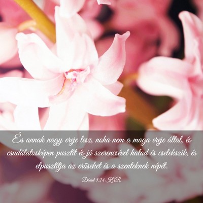 Picture 03 - Dániel 8:24 KAR - És annak nagy ereje lesz, noha nem a maga ereje - Bible Verse Picture