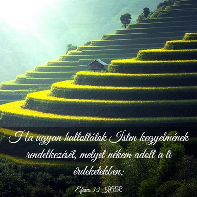 Picture 03 - Efézus 3:2 KAR - Ha ugyan hallottátok Isten kegyelmének - Bible Verse Picture