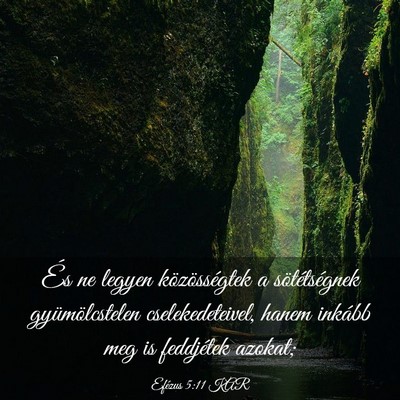 Picture 03 - Efézus 5:11 KAR - És ne legyen közösségtek a sötétségnek - Bible Verse Picture