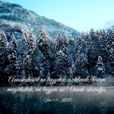 Picture 03 - Efézus 5:17 KAR - Annakokáért ne legyetek esztelenek, hanem - Bible Verse Picture