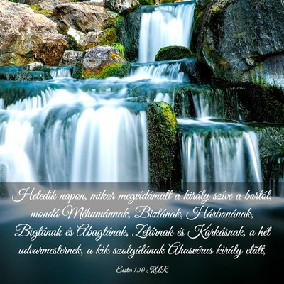 Picture 03 - Eszter 1:10 KAR - Hetedik napon, mikor megvídámult a király - Bible Verse Picture