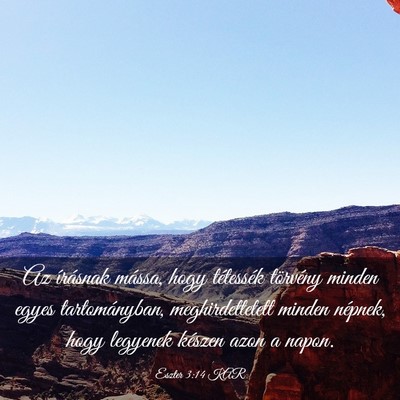 Picture 03 - Eszter 3:14 KAR - Az írásnak mássa, hogy tétessék törvény - Bible Verse Picture