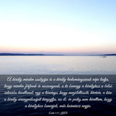 Picture 03 - Eszter 4:11 KAR - A király minden szolgája és a király - Bible Verse Picture