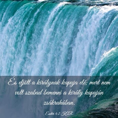 Picture 03 - Eszter 4:2 KAR - És eljött a királynak kapuja elé; mert nem - Bible Verse Picture