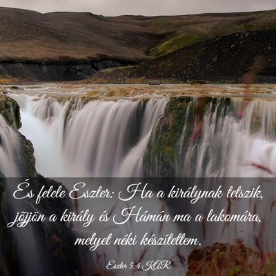 Picture 03 - Eszter 5:4 KAR - És felele Eszter: Ha a királynak tetszik, - Bible Verse Picture