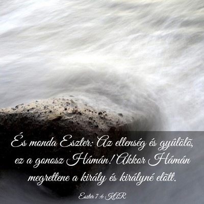 Picture 03 - Eszter 7:6 KAR - És monda Eszter: Az ellenség és gyûlölõ, ez - Bible Verse Picture