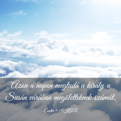 Picture 03 - Eszter 9:11 KAR - Azon a napon megtudá a király a Susán - Bible Verse Picture