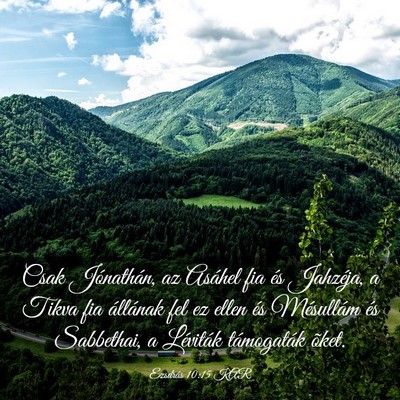 Picture 03 - Ezsdrás 10:15 KAR - Csak Jónathán, az Asáhel fia és Jahzéja, a - Bible Verse Picture