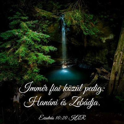 Picture 03 - Ezsdrás 10:20 KAR - Immér fiai közül pedig: Hanáni és - Bible Verse Picture