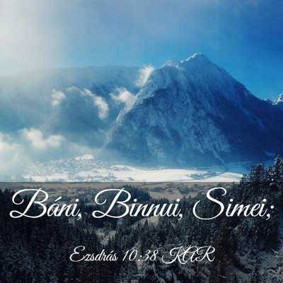 Picture 03 - Ezsdrás 10:38 KAR - Báni, Binnui, - Bible Verse Picture