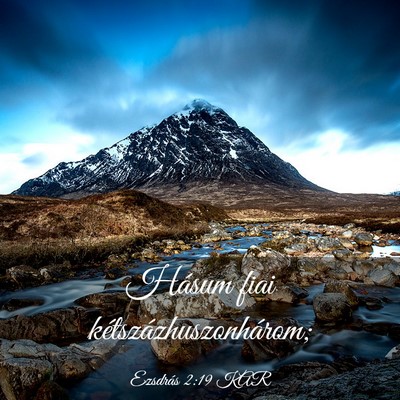 Picture 03 - Ezsdrás 2:19 KAR - Hásum fiai - Bible Verse Picture